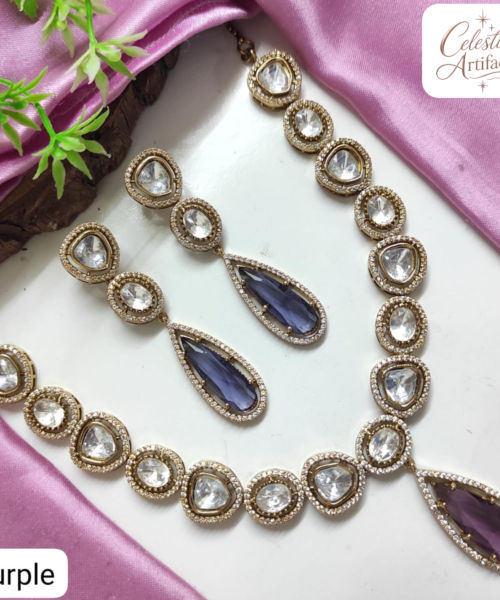 Celestial Teardrop Crystal Necklace Set